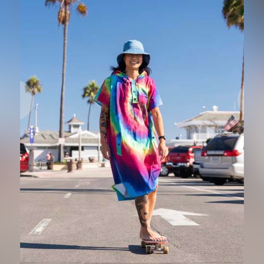 NWT SlowTide Hesh Turkish Changing Poncho | Tie- Dye | L/XL